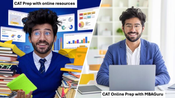Confused Student becomes confident using the best online platform for CAT preparation for IIM success.