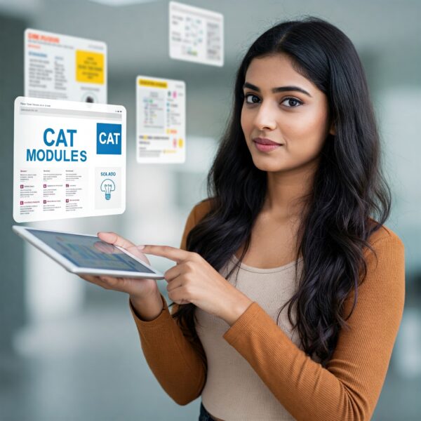 Student making a smart choice for online CAT preparation courses.
